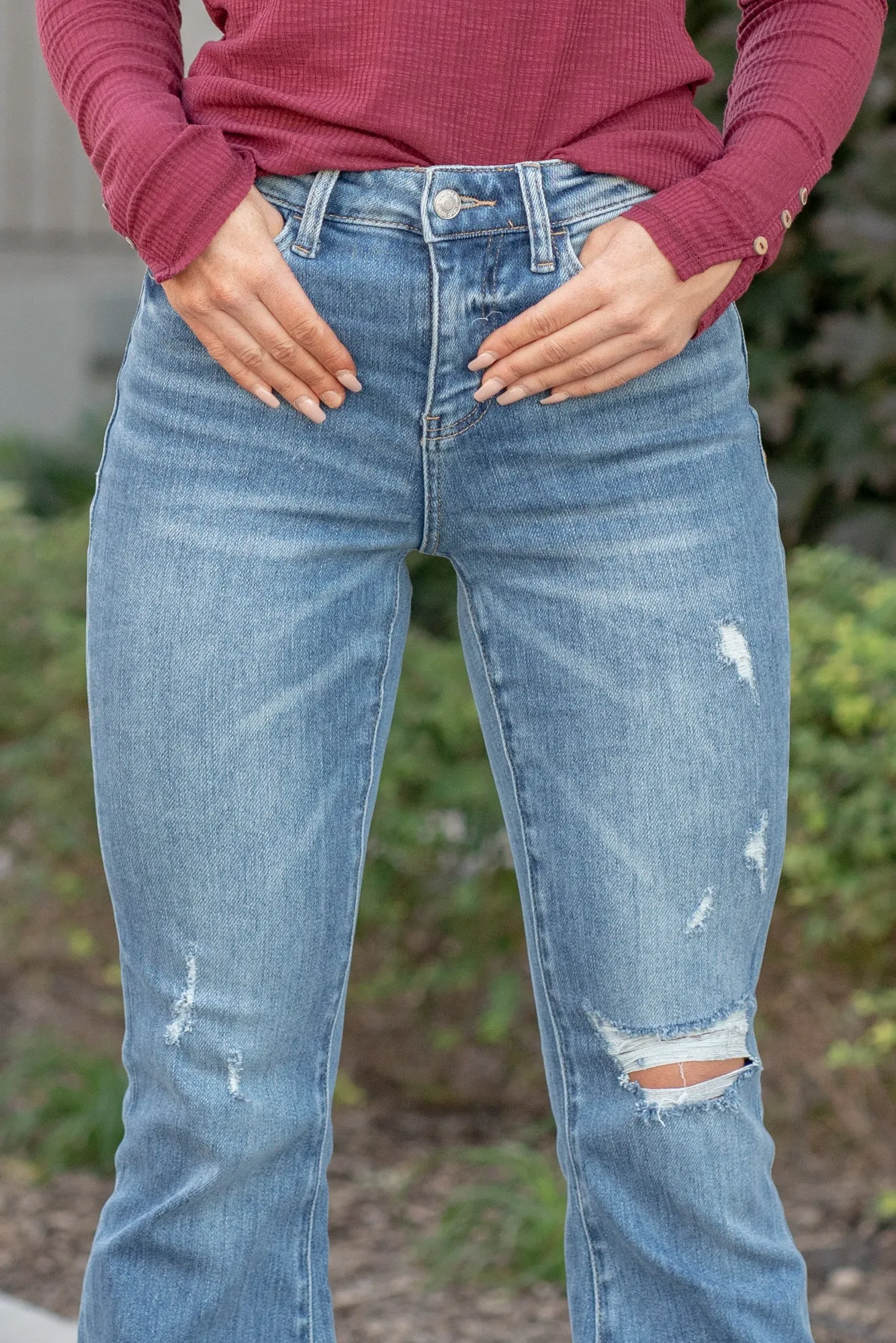 Conscious Distressed High Rise Flare