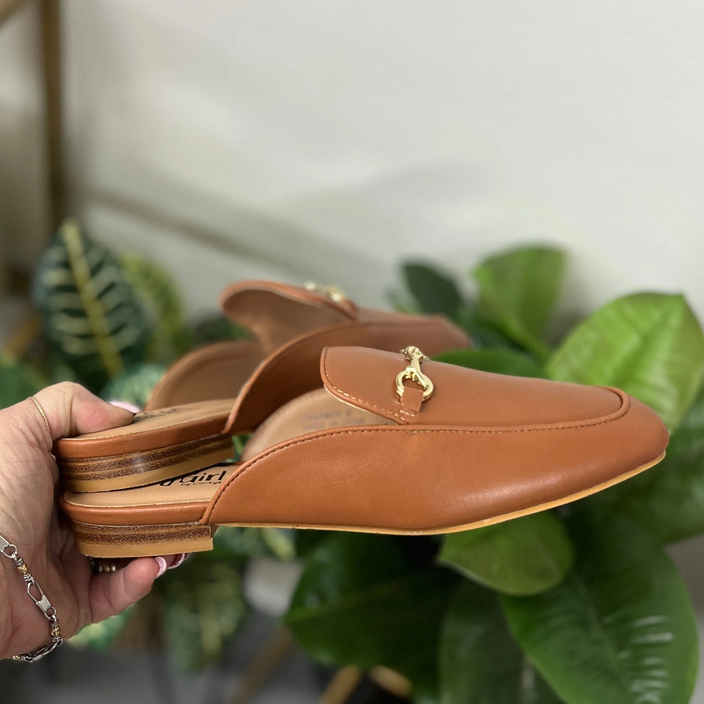 Corky's Charmer Loafer Slides - Cognac