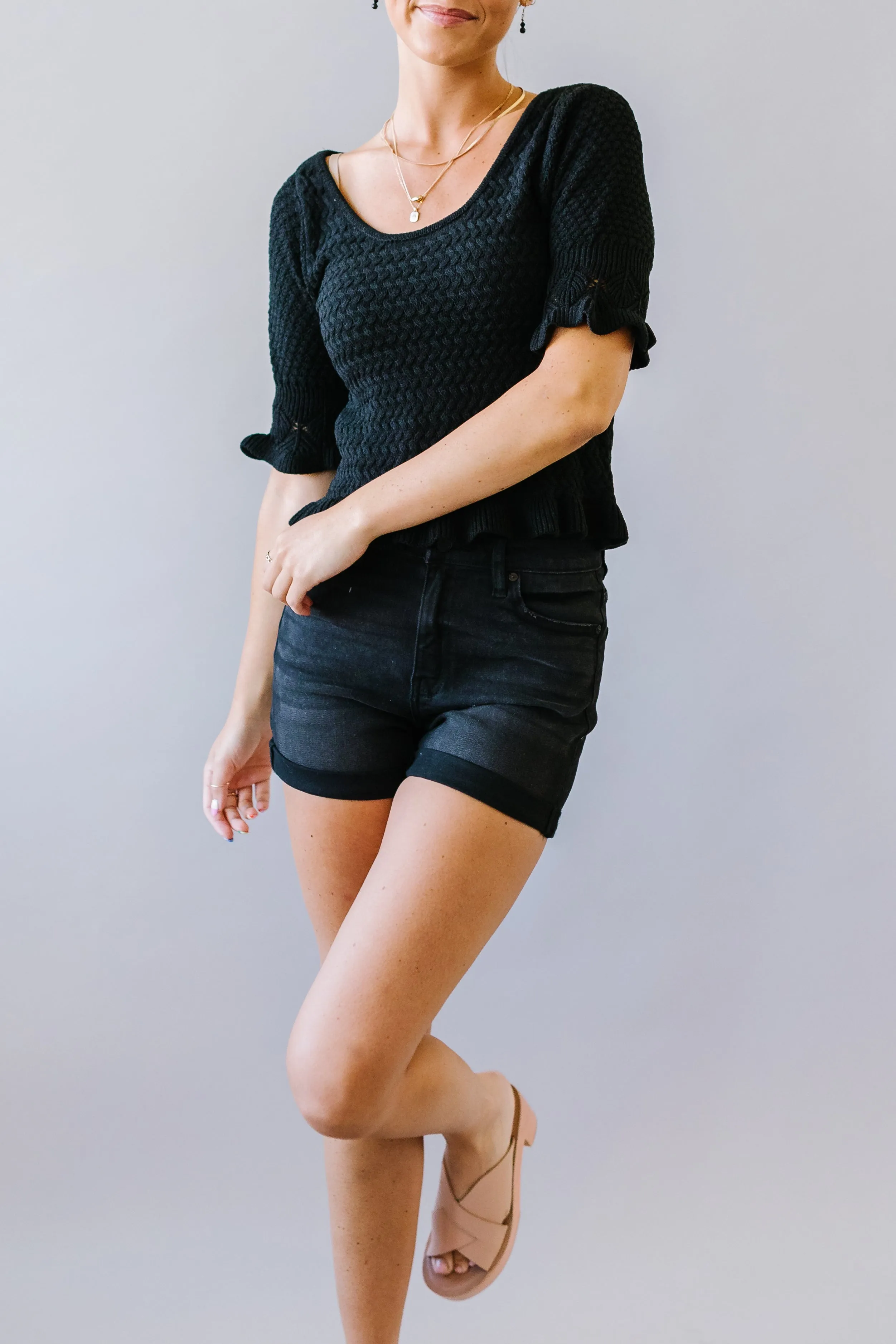 Coronado Distressed Cuffed High Rise Shorts