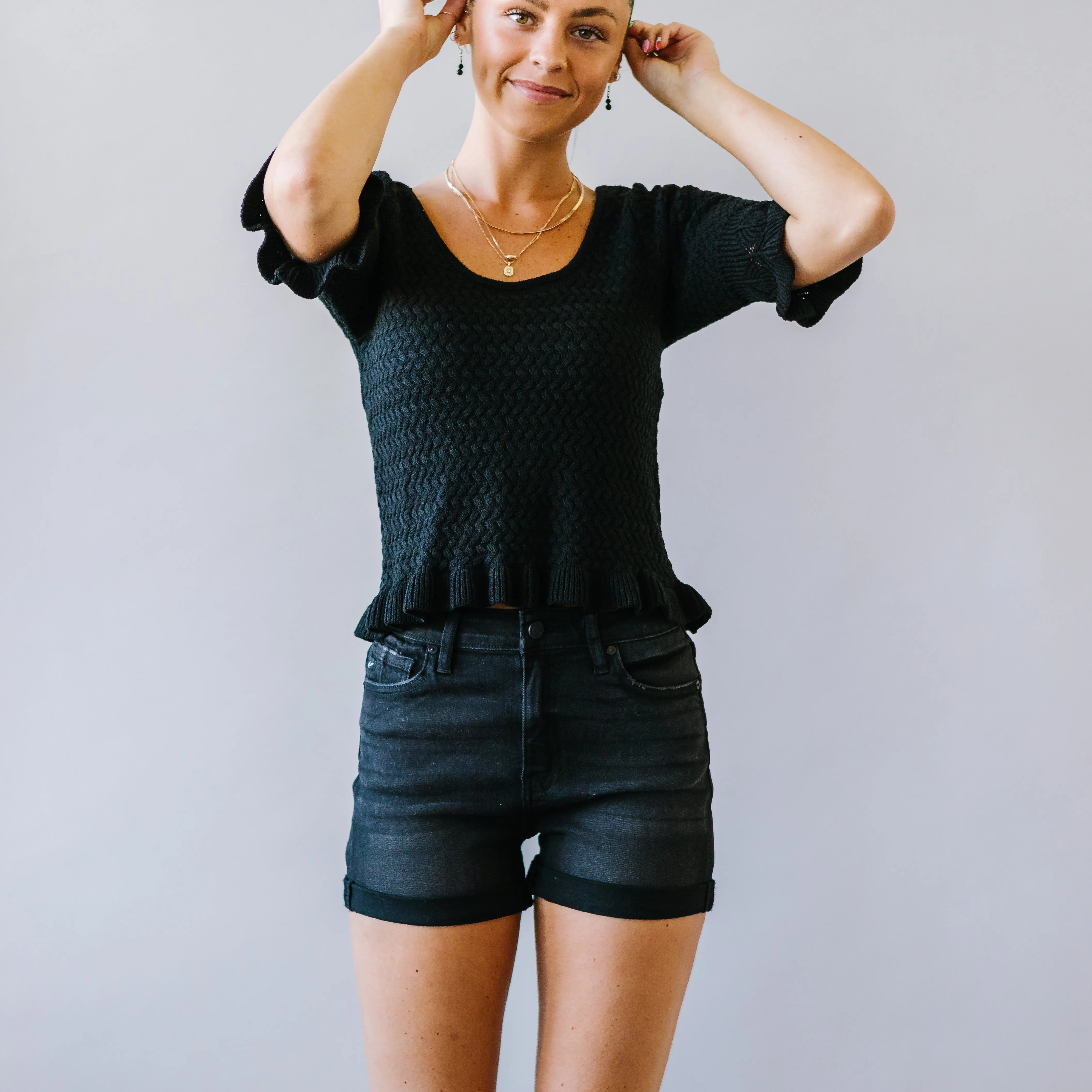 Coronado Distressed Cuffed High Rise Shorts