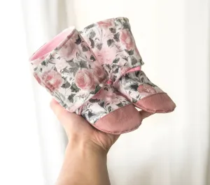 Dainty Floral Wrap Around Boots