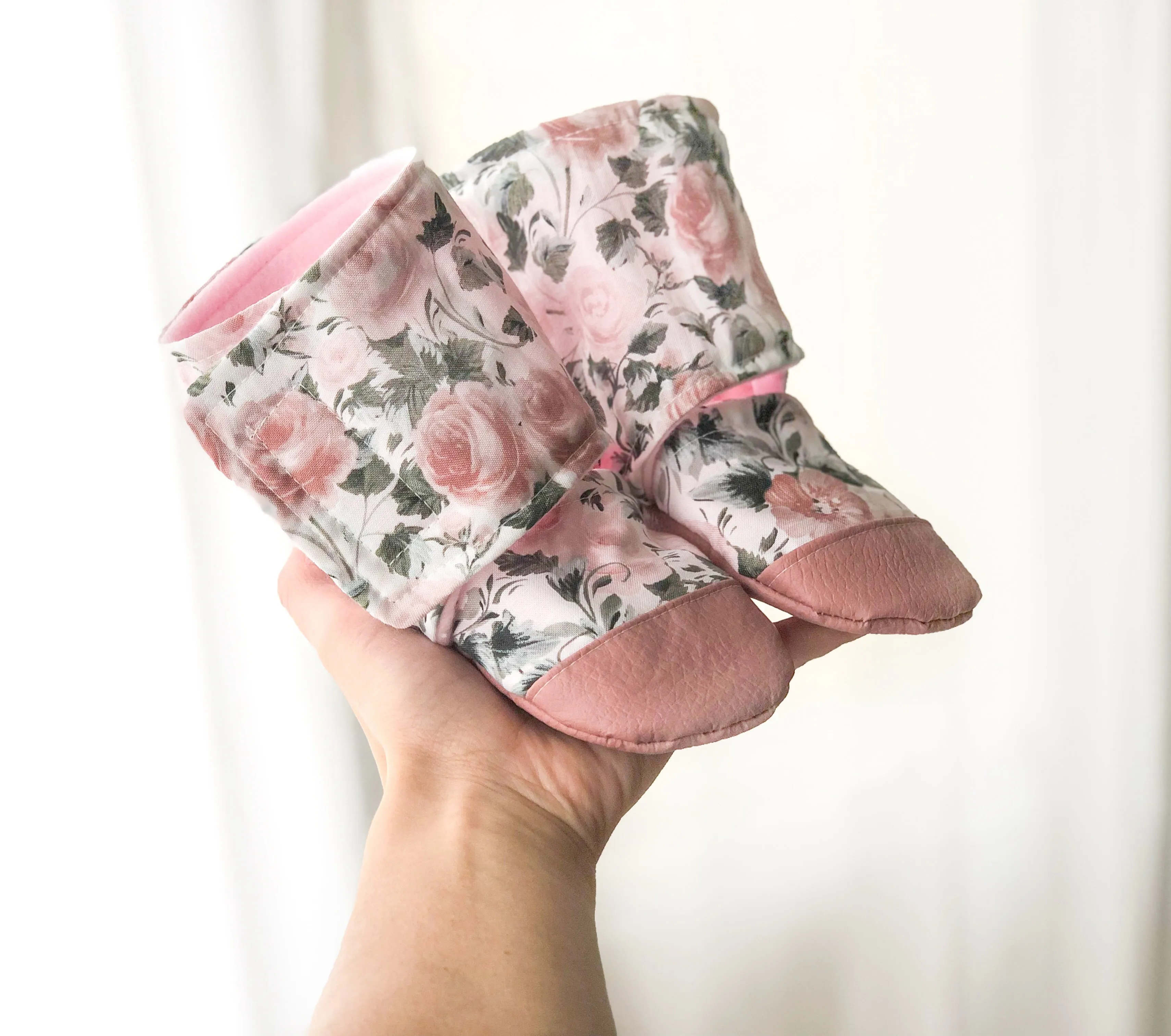 Dainty Floral Wrap Around Boots