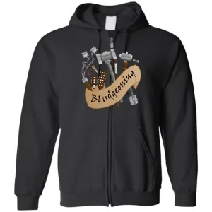 D&D What's Your Damage? Bludgeoning Unisex Zip Hoodie
