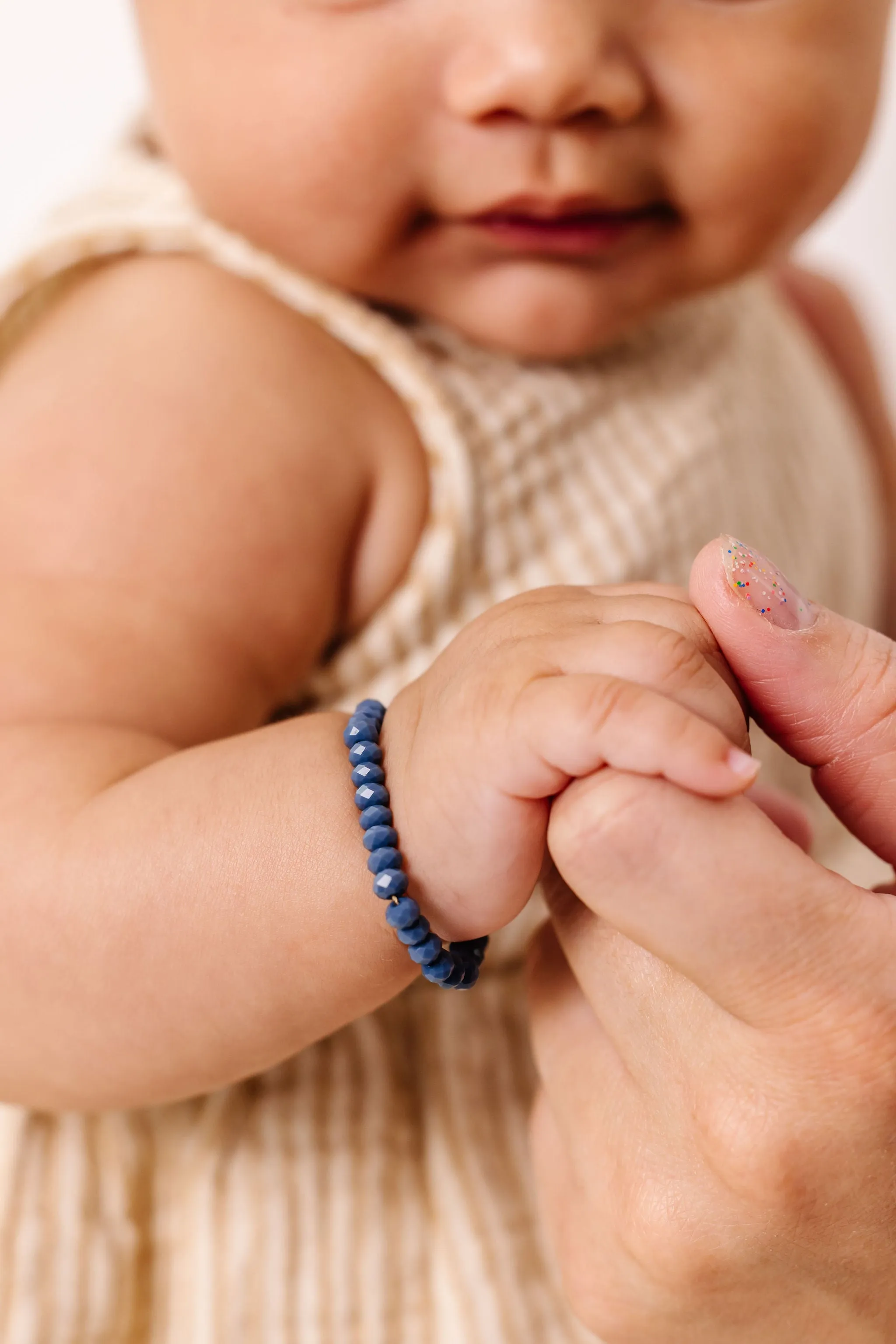 Denim Baby Bracelet (4MM Beads)