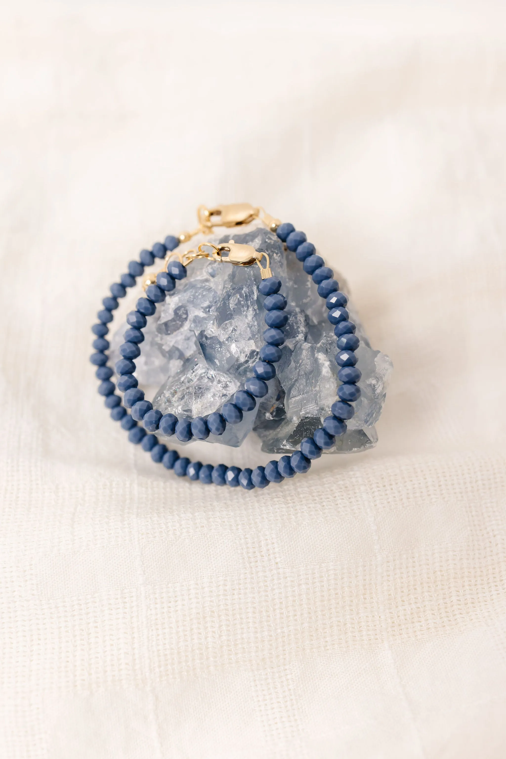 Denim Baby Bracelet (4MM Beads)