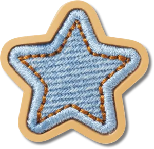 Denim Star Jibbitz