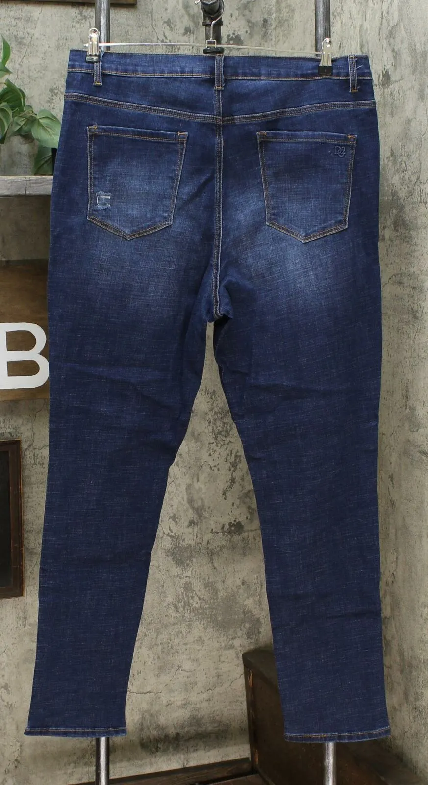 DG2 by Diane Gilman Women's Tall Virtual Stretch Destructed Skinny Jeans