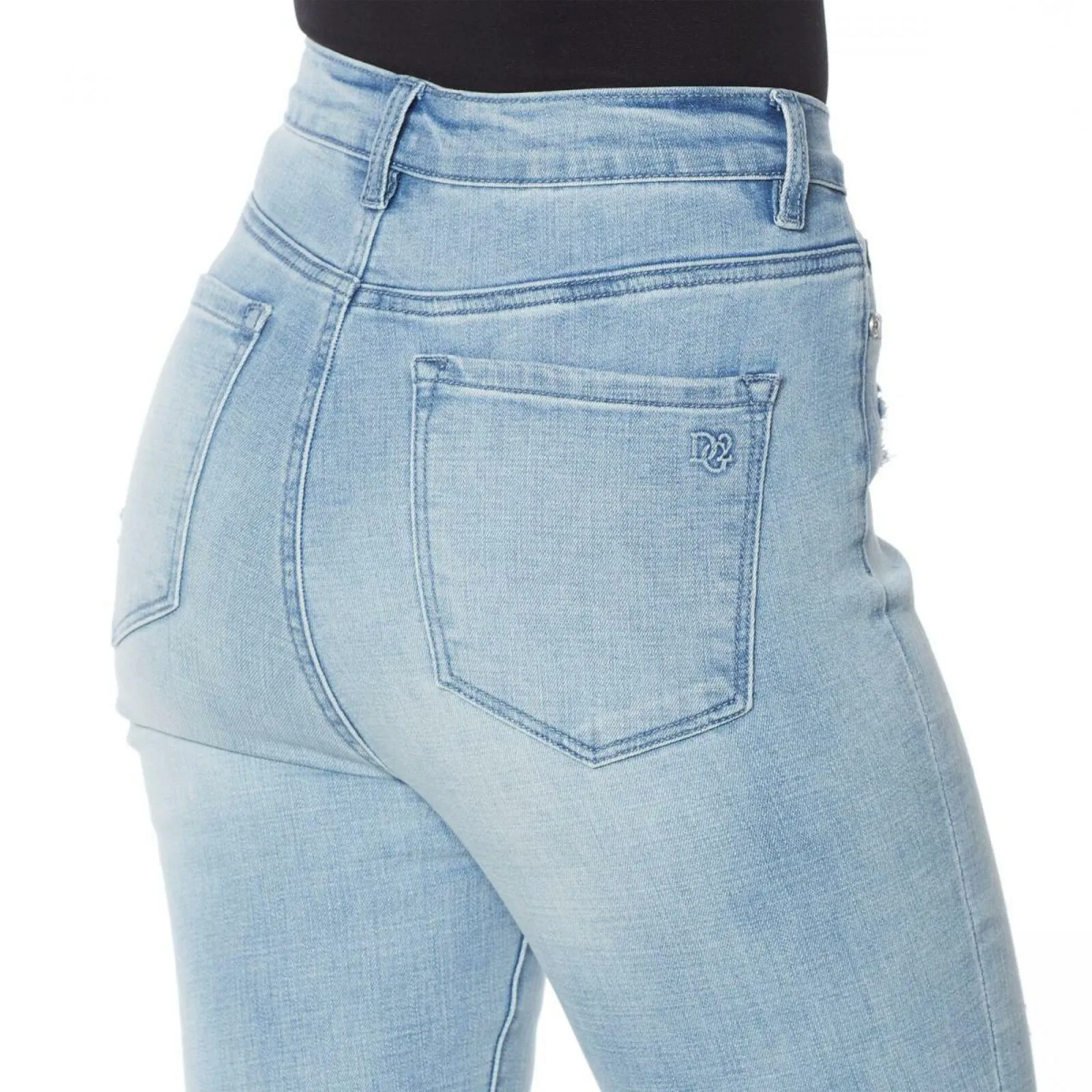 DG2 by Diane Gilman Women's Tall Virtual Stretch Destructed Skinny Jeans