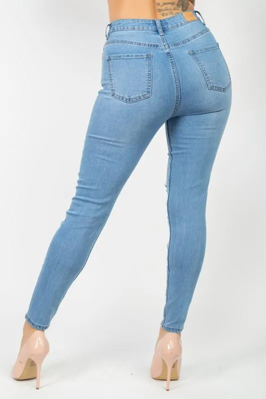 DISTRESSED SKINNY JEANS