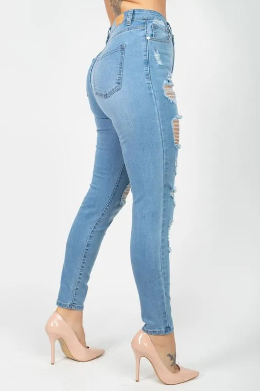 DISTRESSED SKINNY JEANS