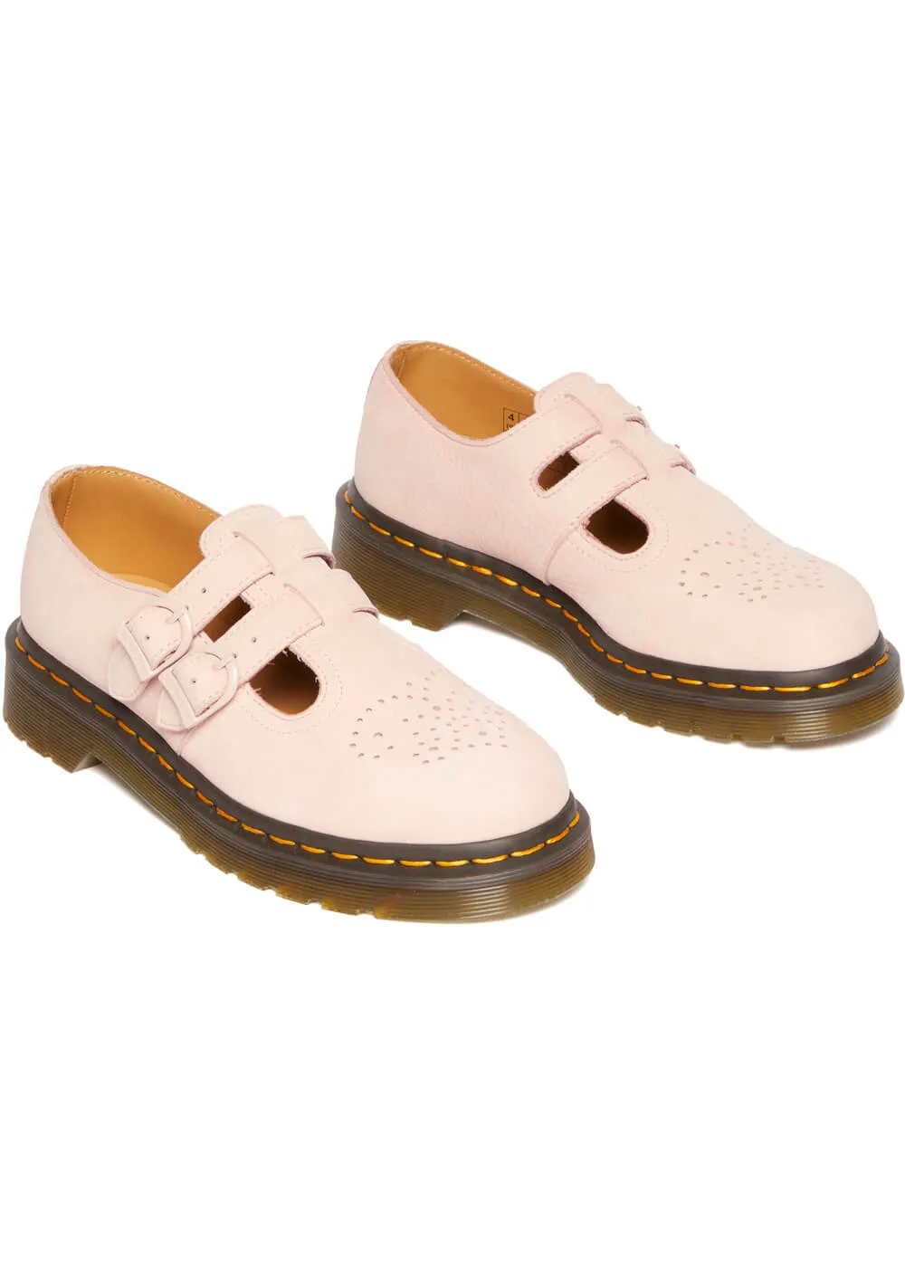 Dr. Martens 8065 Leather Mary Janes Shoes Powder Pink