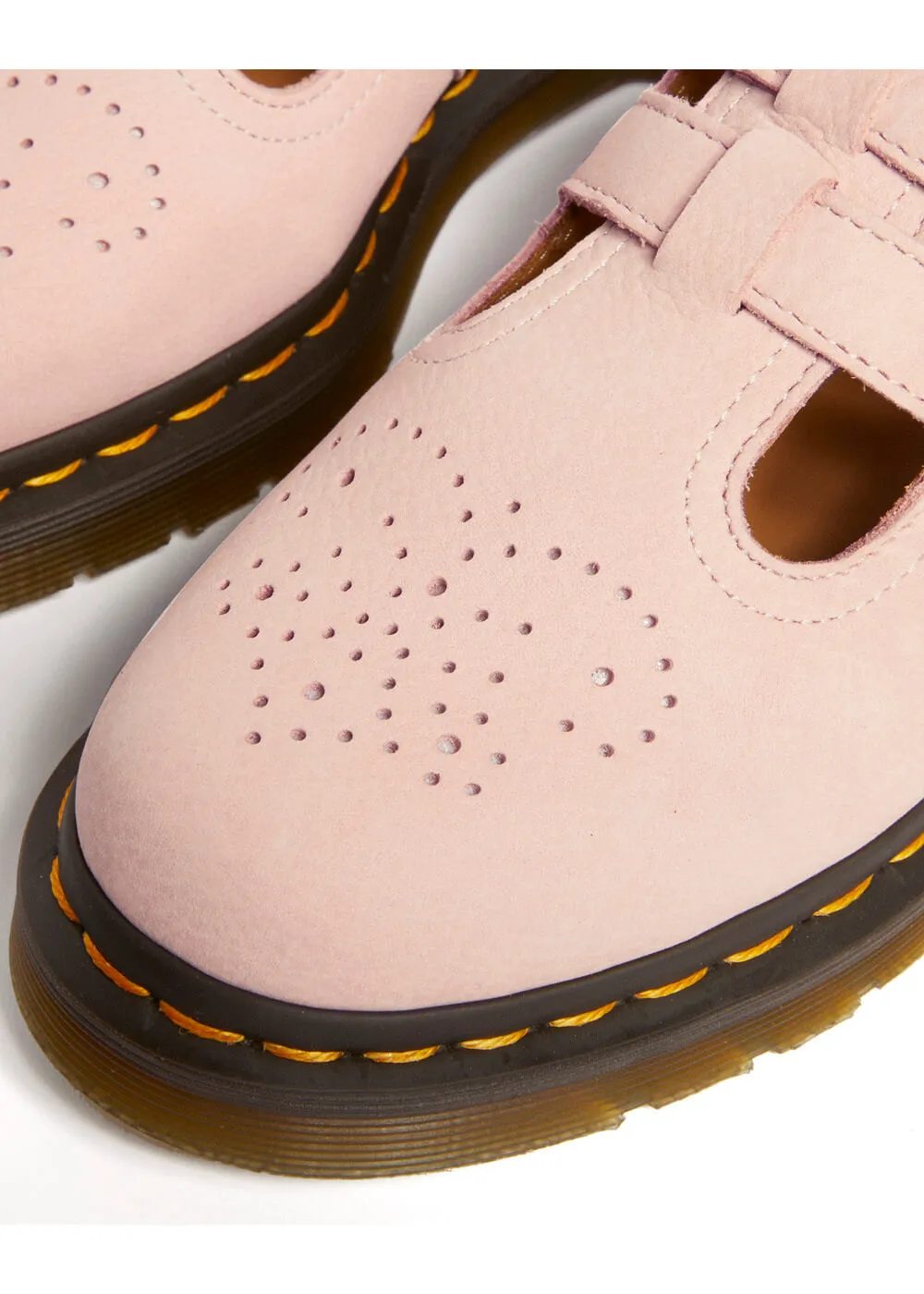 Dr. Martens 8065 Leather Mary Janes Shoes Powder Pink