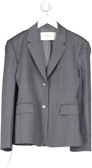DRAE Grey Single Breasted Blazer UK S