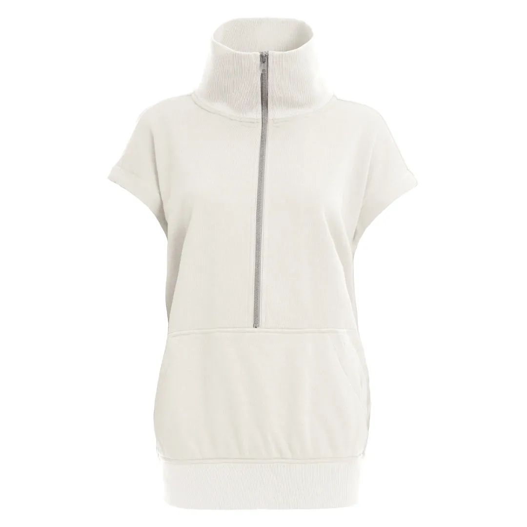 DREW CONVERTIBLE SLEEVE PULLOVER IVORY