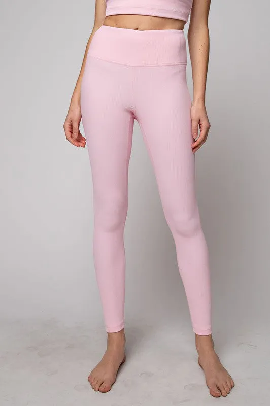 ECHO nylon rib leggings
