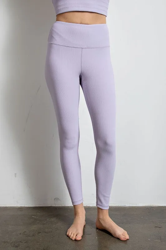 ECHO nylon rib leggings