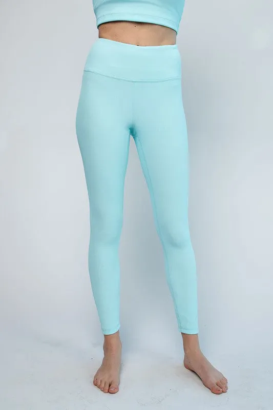 ECHO nylon rib leggings