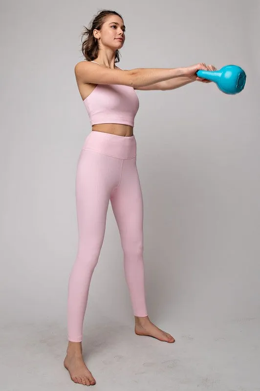 ECHO nylon rib leggings