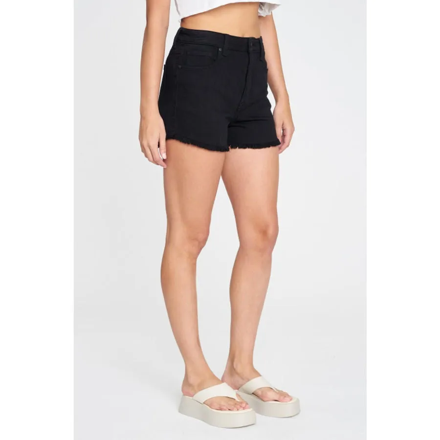 Eunina High Rise Cut Off Lulu Short - Raven Black