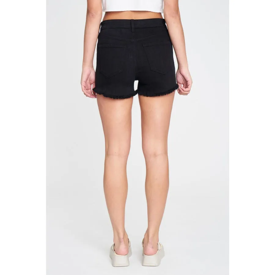 Eunina High Rise Cut Off Lulu Short - Raven Black