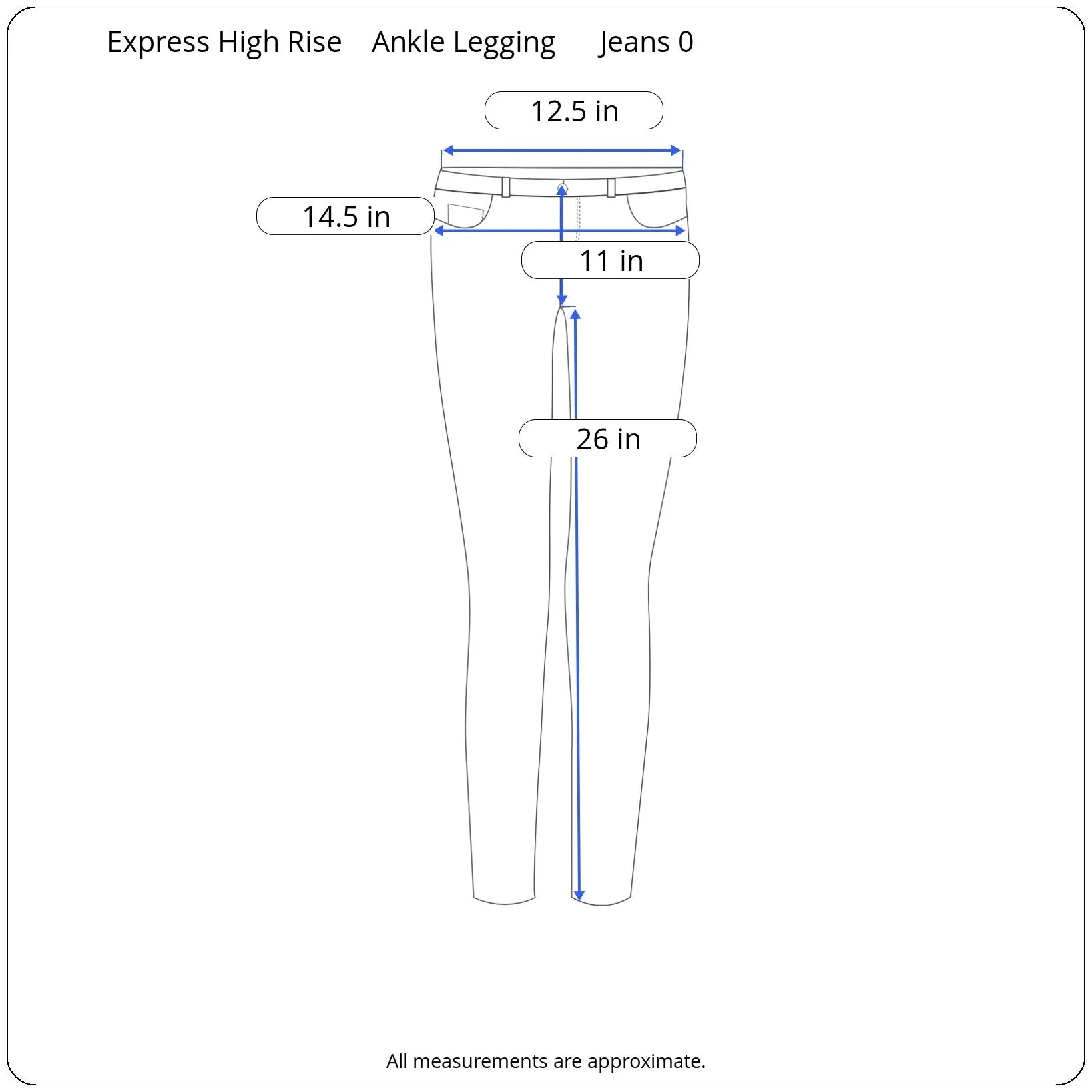Express Black High Rise Denim Perfect Ankle Legging Frayed Hem Jeans