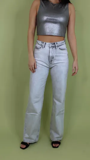 Faded Memory Grey 90's Flare Denim