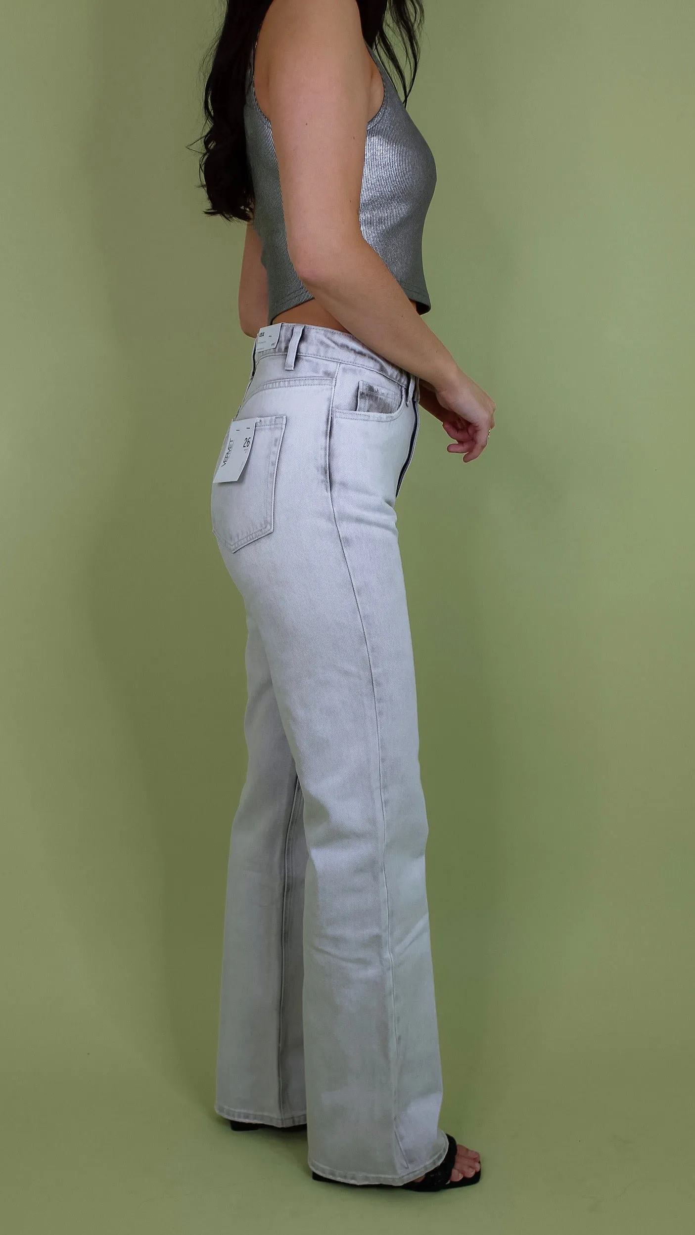 Faded Memory Grey 90's Flare Denim