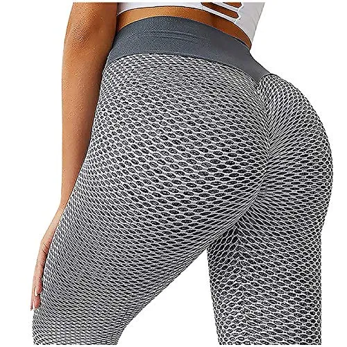 Famous TIK Tok Leggings, High Waist Yoga Pants for Women, Tiktok Workout Scrunch Booty Lifting Leggings Tights - 7 Points