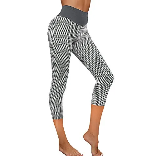 Famous TIK Tok Leggings, High Waist Yoga Pants for Women, Tiktok Workout Scrunch Booty Lifting Leggings Tights - 7 Points
