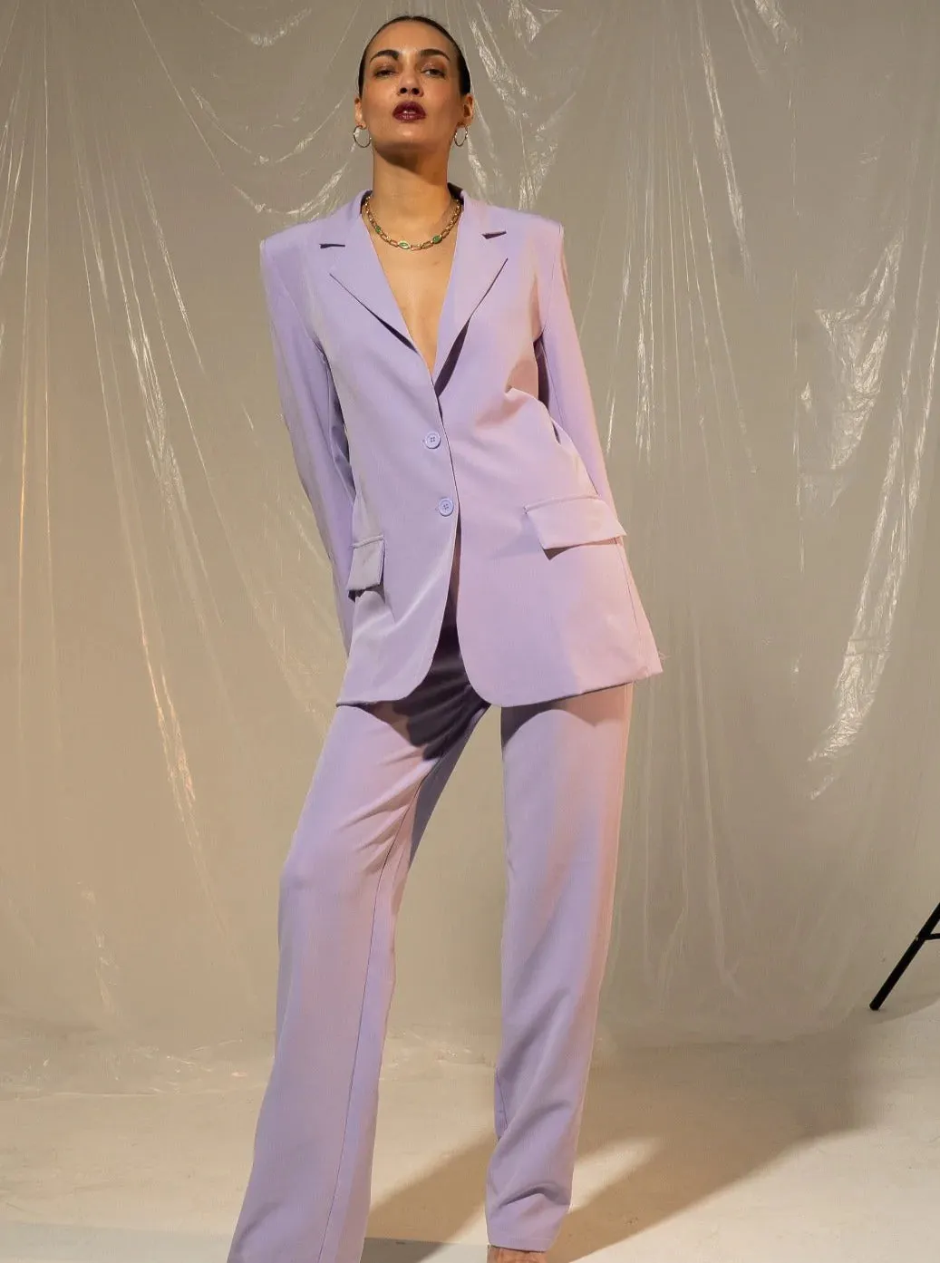 Feather Sleeves Boyfriend Blazer