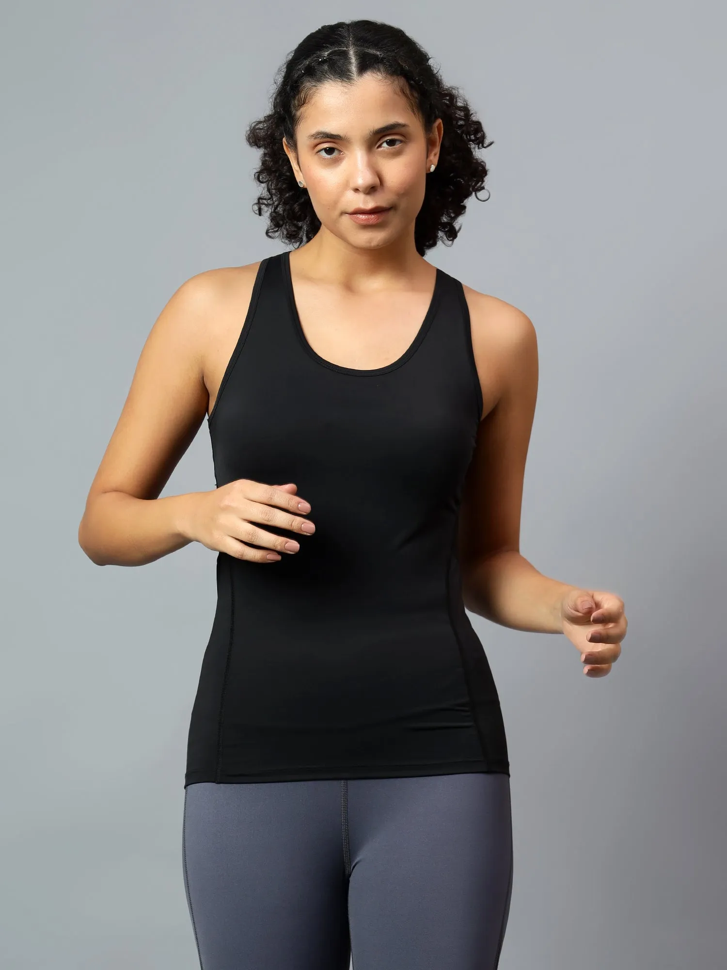 Fitkin Women Black High Intensity Training  Tank