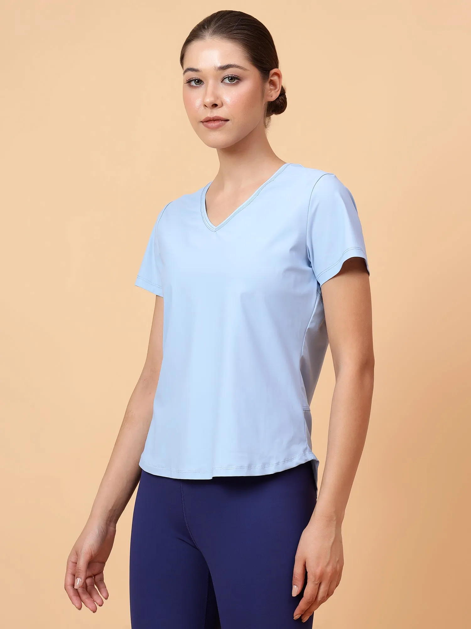 fitkin women v neck quick dry training sport t-shirt