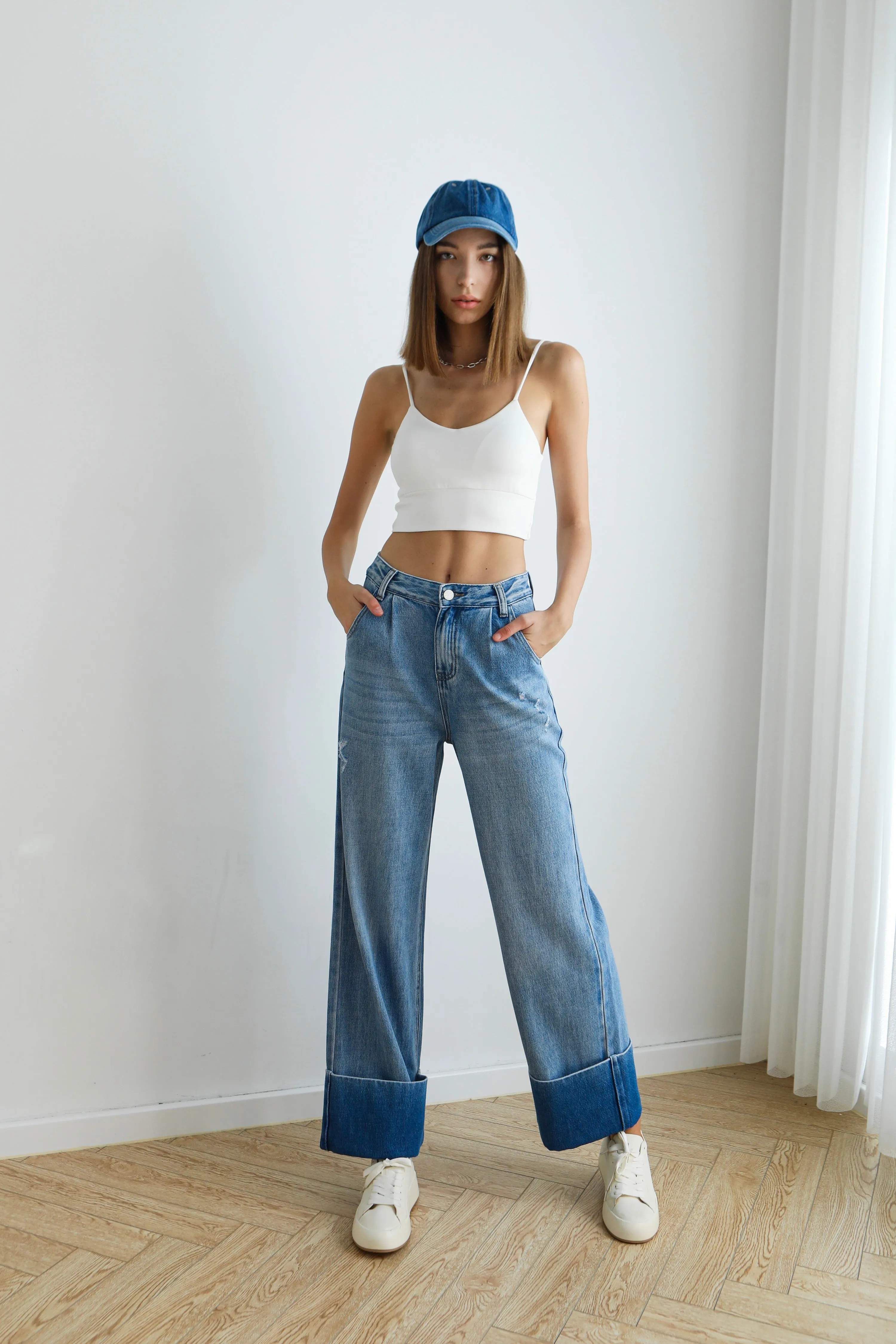 Flipped Wide Leg Jeans