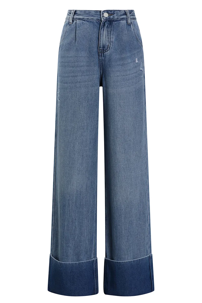 Flipped Wide Leg Jeans