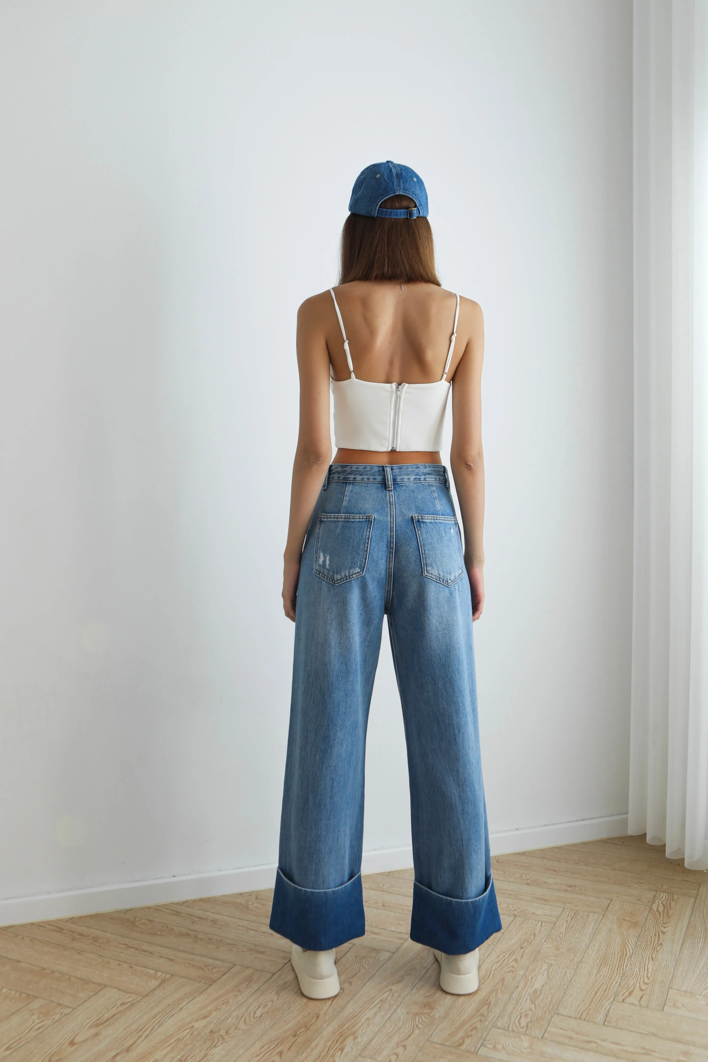 Flipped Wide Leg Jeans