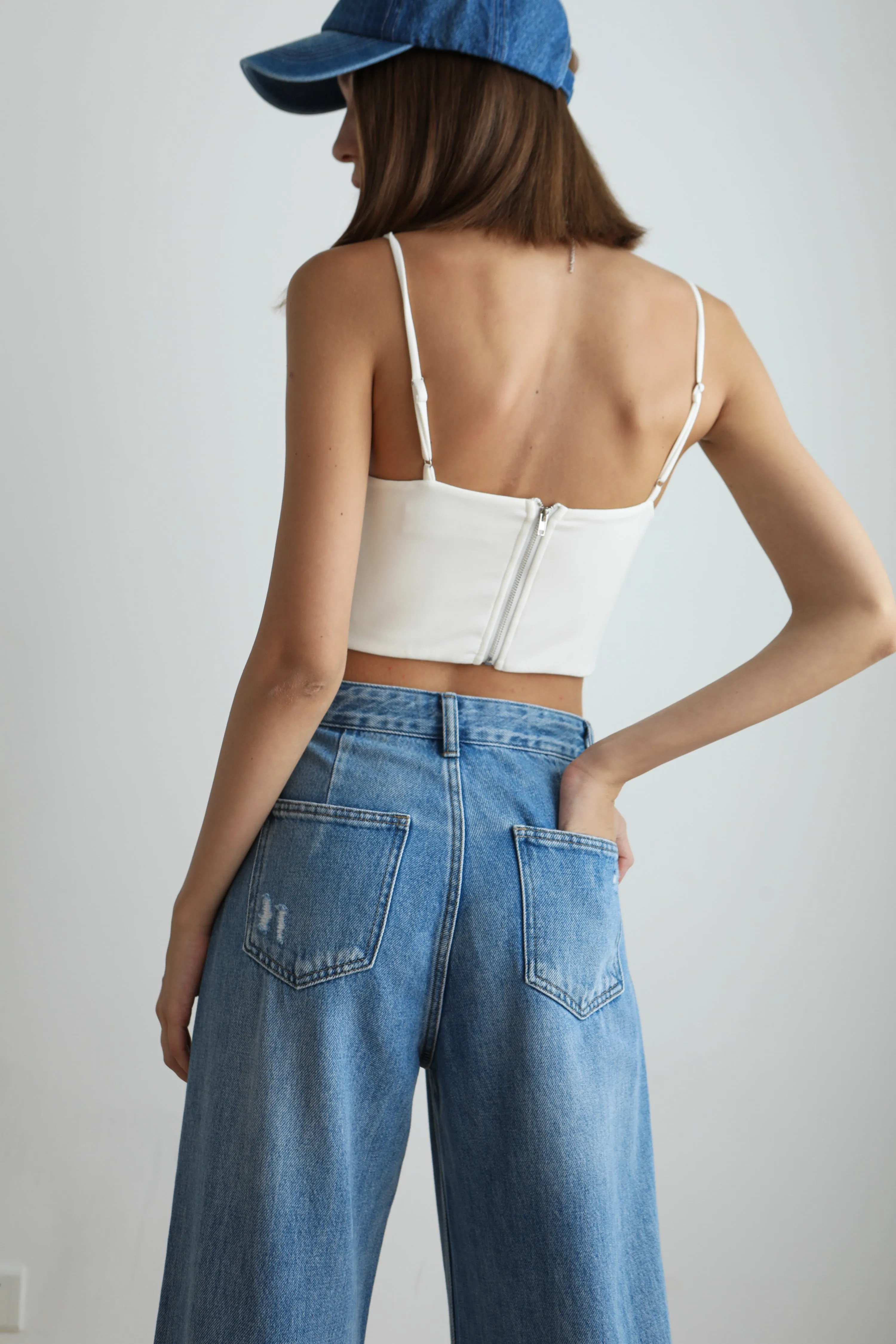 Flipped Wide Leg Jeans