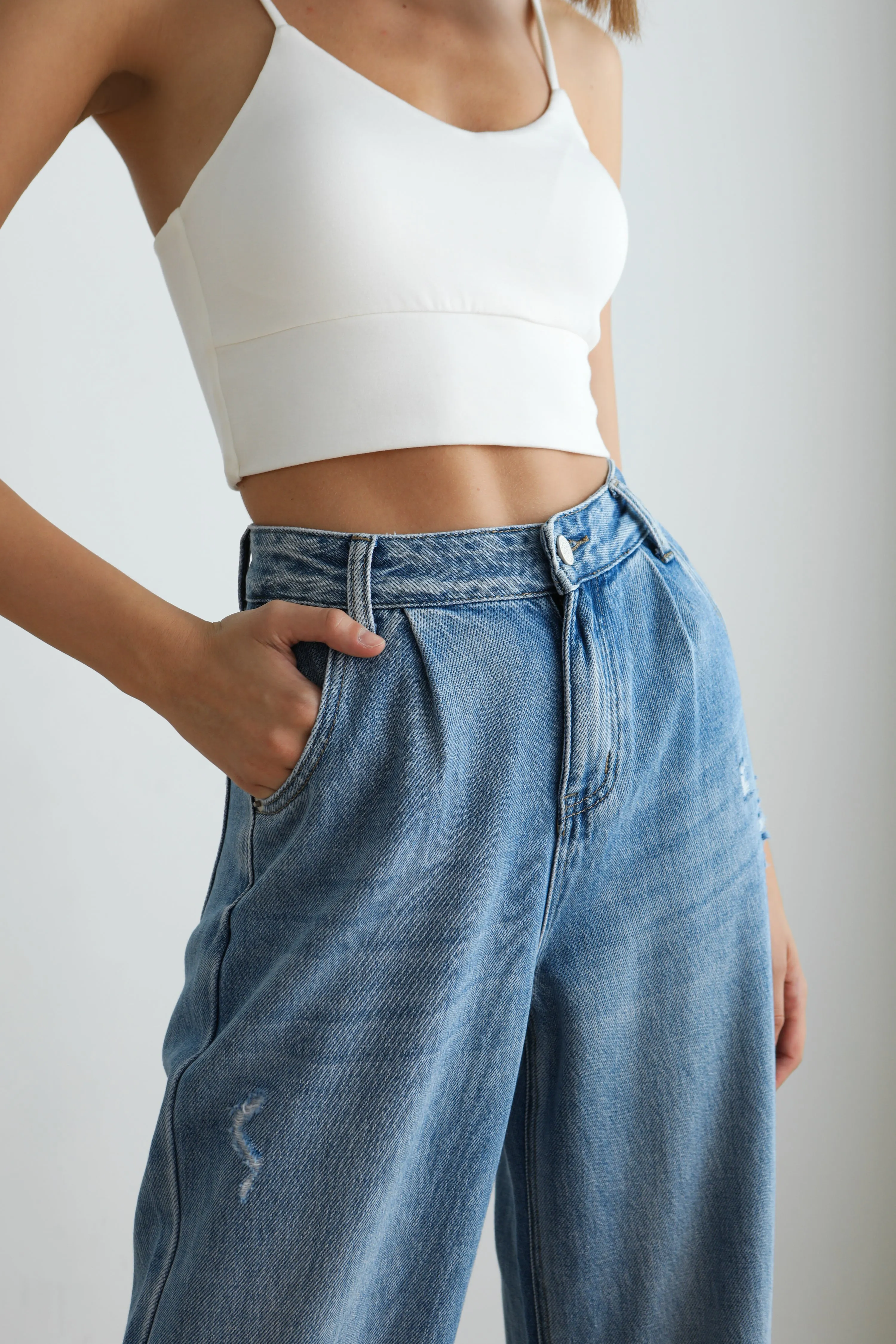Flipped Wide Leg Jeans