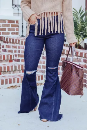 Fontana Distressed Flare Jeans