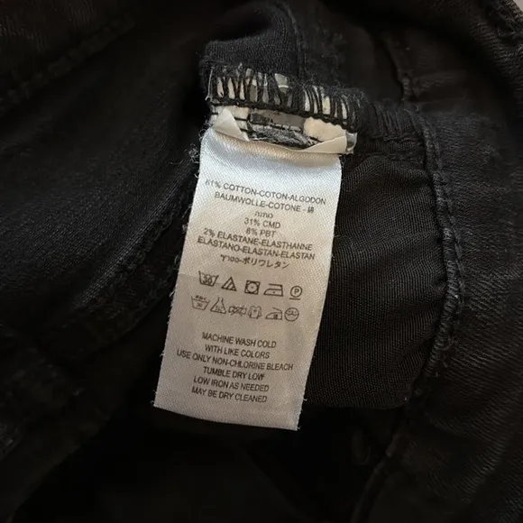 Free People FP Highrise Distressed Skinny Jeans, Faded Black, SZ 25