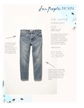 Free People Jasper Straight Leg Jeans | Harbor