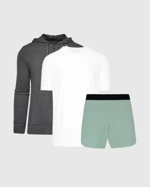 Frosted Sage Active Training Top and Bottom 3-Pack