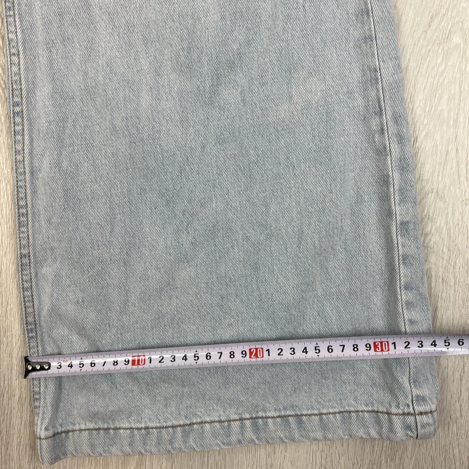 Ghanda Womens Light Wash Extra Wide Leg Denim Jeans Size 12