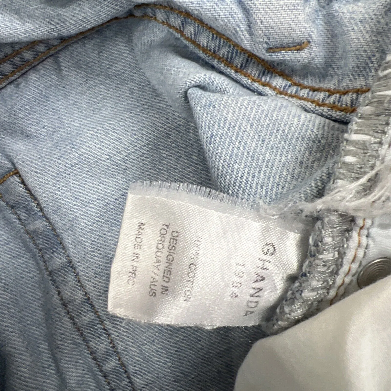 Ghanda Womens Light Wash Extra Wide Leg Denim Jeans Size 12