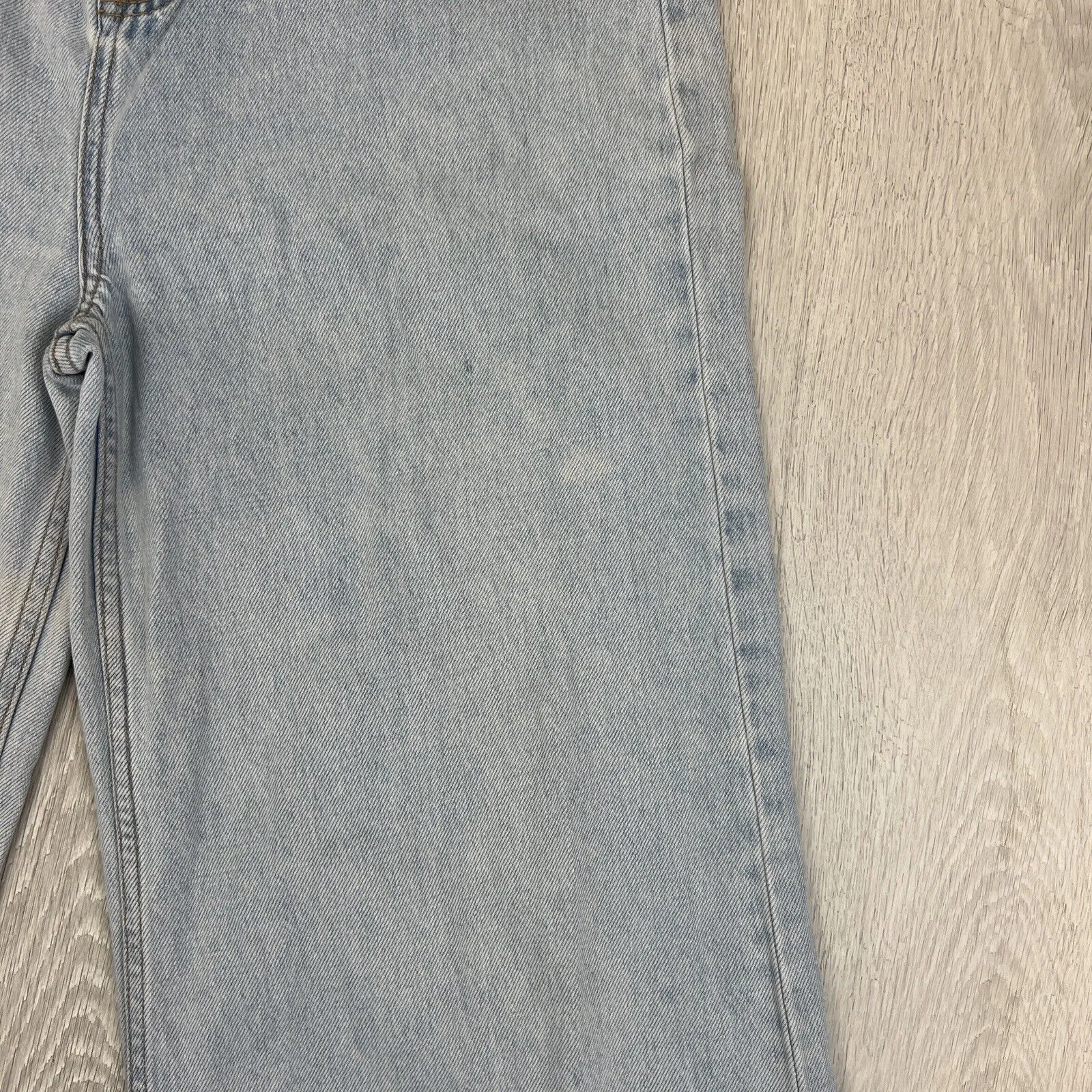 Ghanda Womens Light Wash Extra Wide Leg Denim Jeans Size 12
