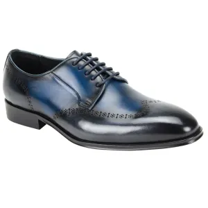 Giovanni Ivan Blue Grey Multi Wingtip Brogue Dress Shoe