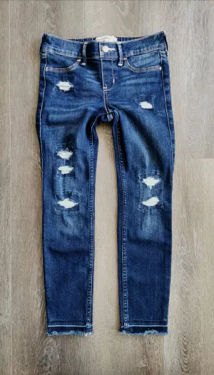 GIRL SIZE 7/8 YEARS - ABERCROMBIE & FITCH Kids, Pull-on Jean Legging EUC B41