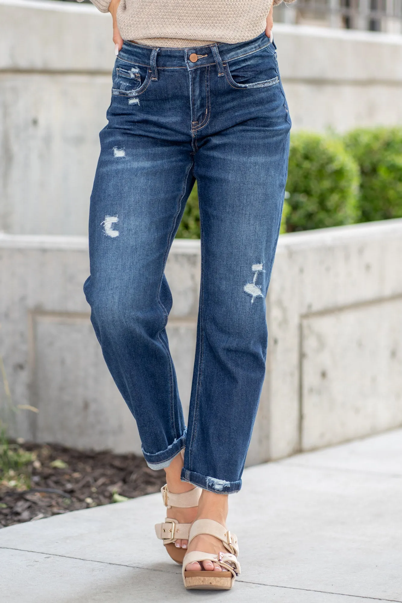 Glaucous High Rise Barrel Jeans