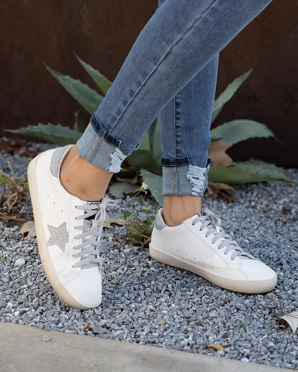 Grace & Lace Repurposed Cuff Denim - Distressed