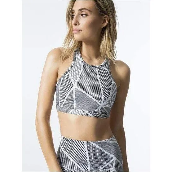 Gray Geometric Patterns Yoga Set