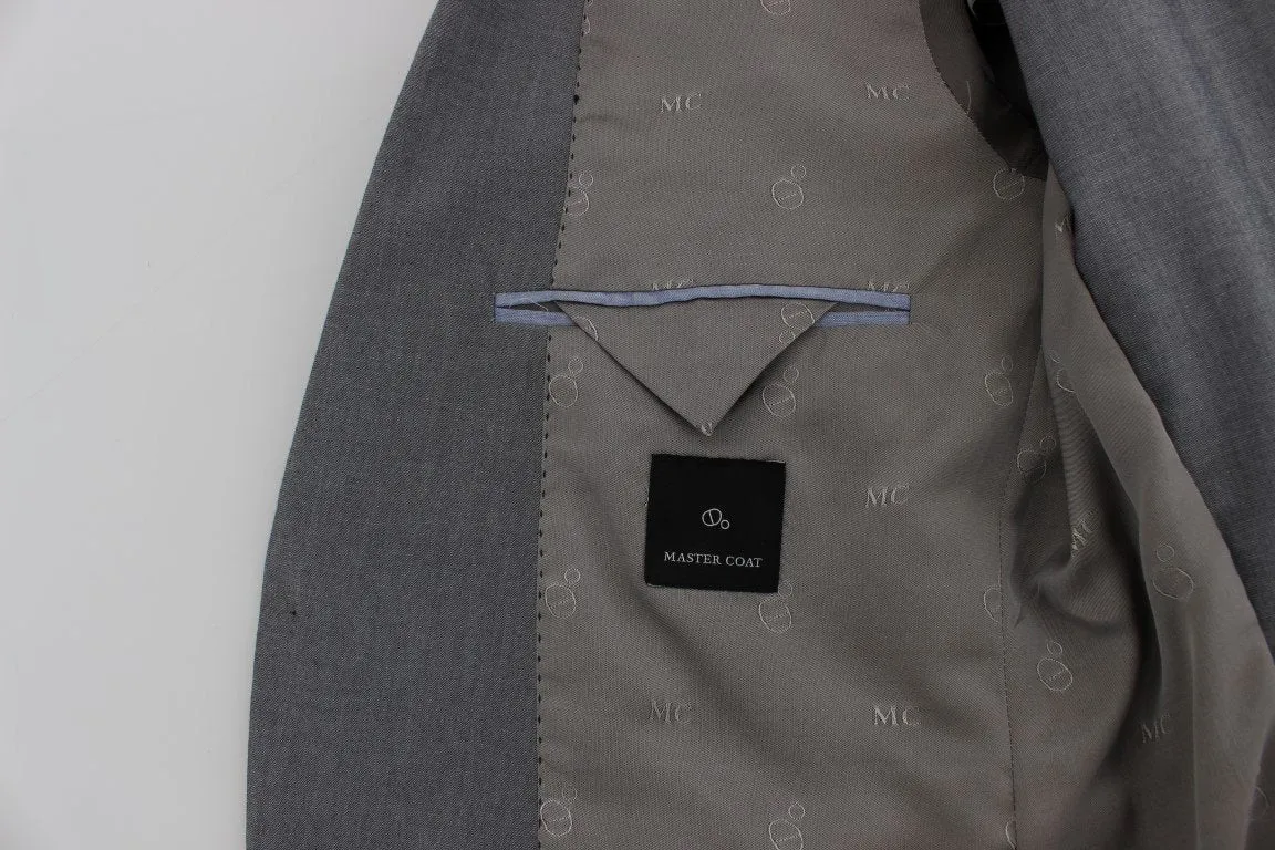 Gray Regular Fit Wool Blend Blazer Jacket